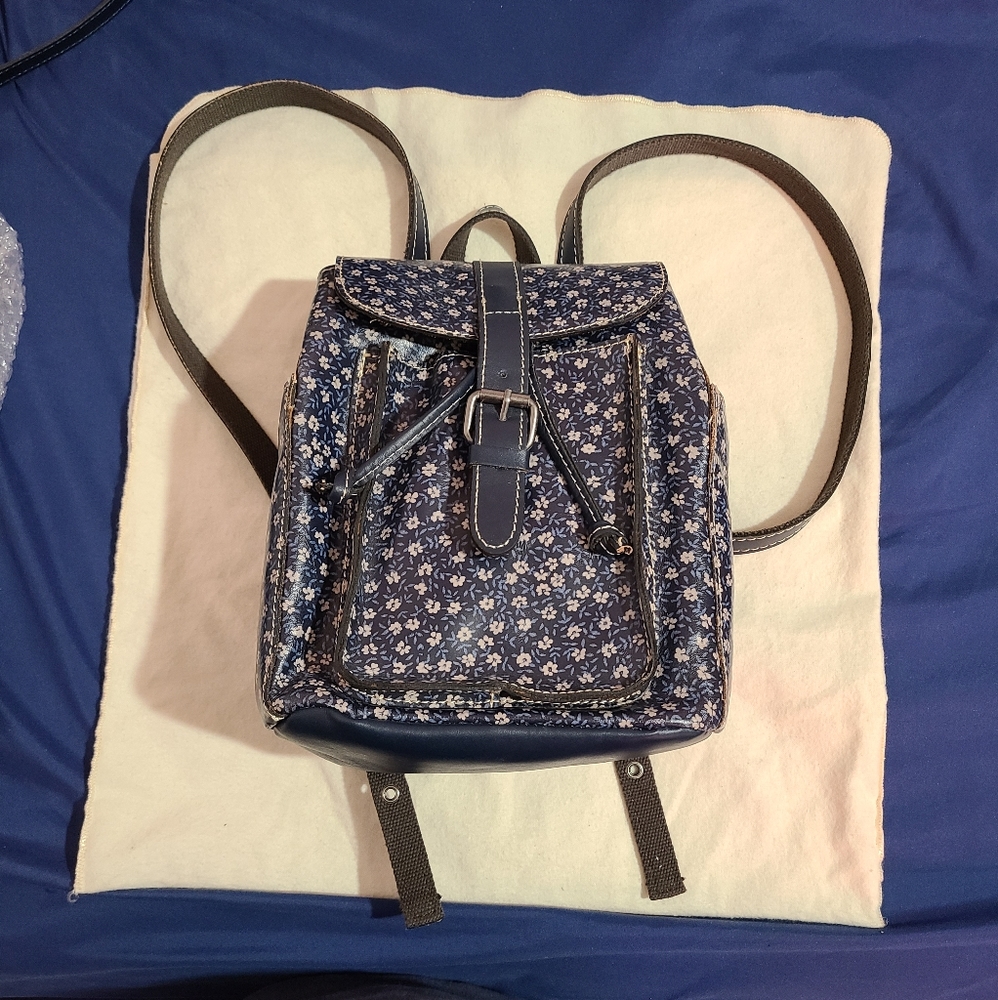 Patricia Nash Backpack Aberdeen Denim Daisies